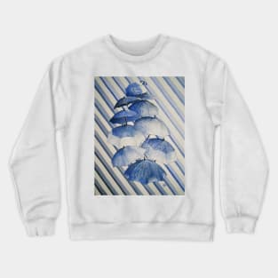 Umbrella Rainy Day Blues Crewneck Sweatshirt